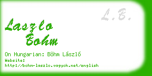 laszlo bohm business card